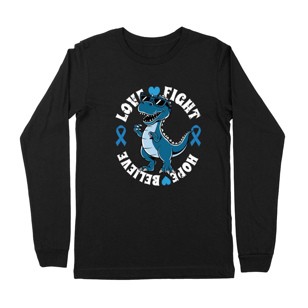 Diabetes Awareness Dino Premium Long Sleeve