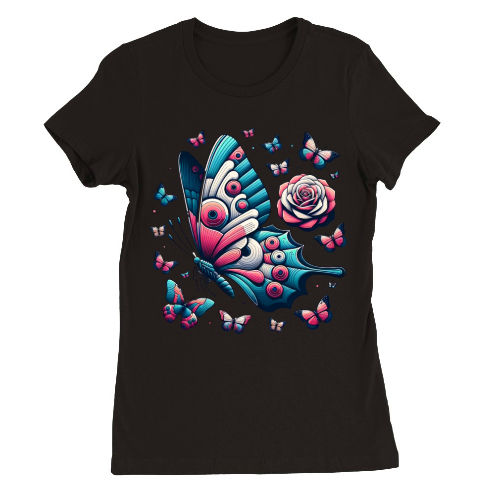 Vintage Rose Bouquet-Romantic flower apparel Premium Womens Crewneck T-shirt