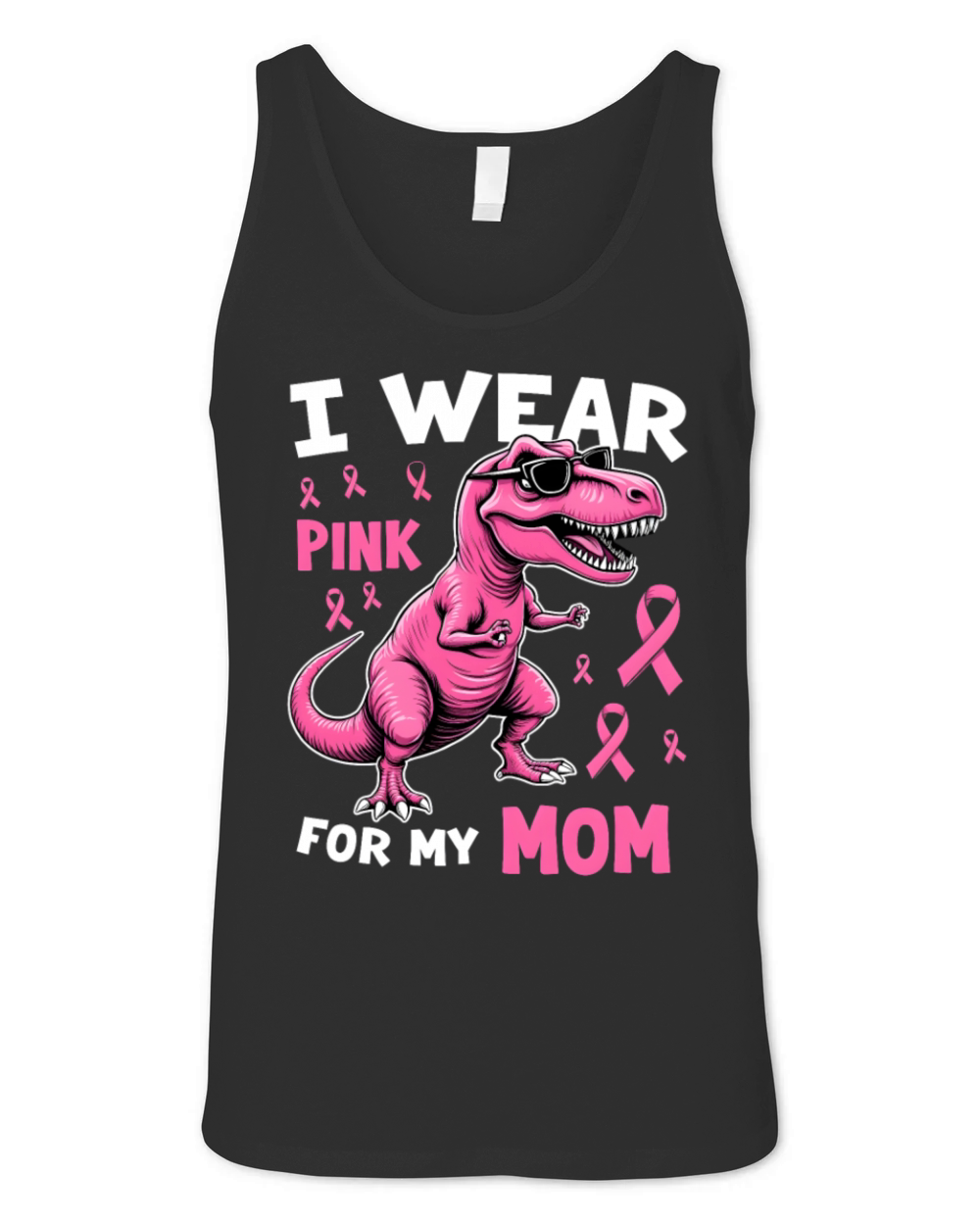 Breast Cancer Pink Awareness Design Unisex Jersey Tank