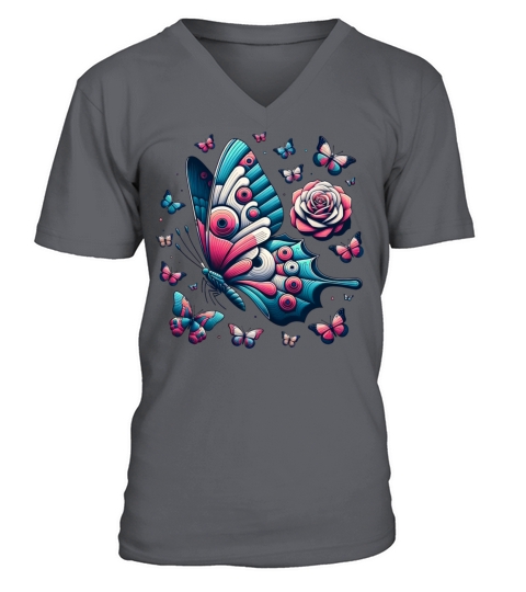 Vintage Rose Bouquet-Romantic flower apparel V-Neck T-shirt