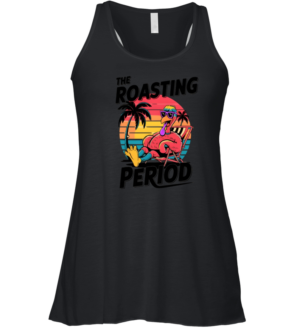 Retro Turkey Roasting Women's Flowy Tank Top