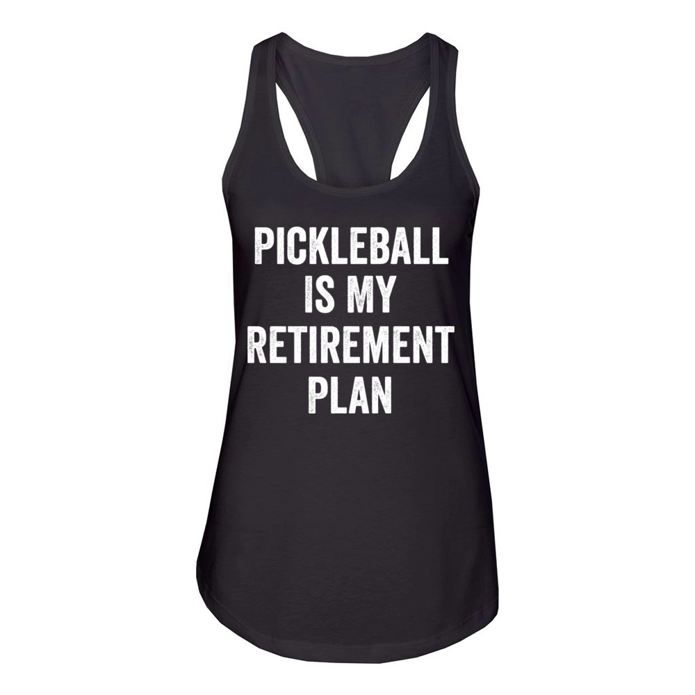 Pickleball Is My Retirement Plan Vintage Women's Racerback Tank