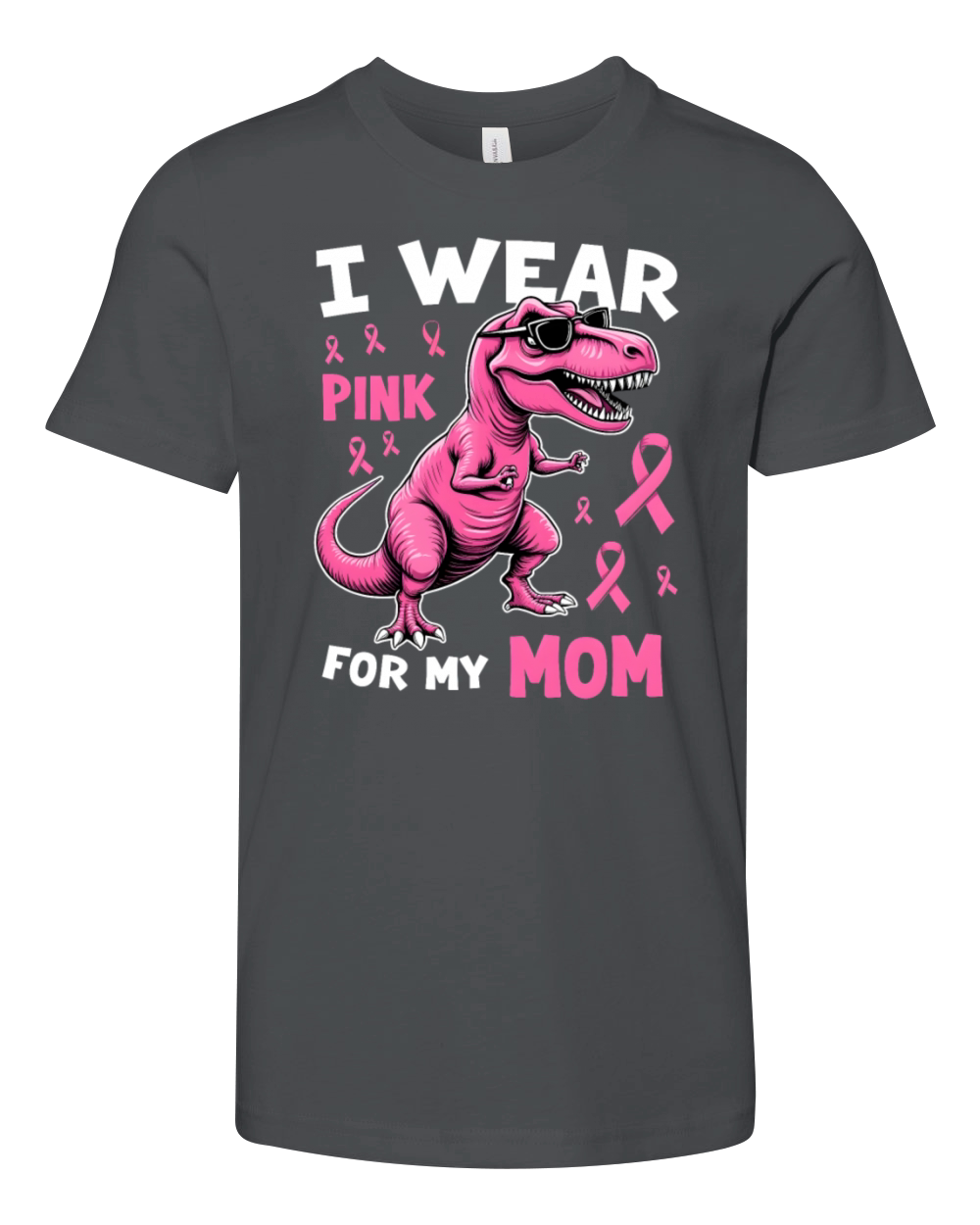 Breast Cancer Pink Awareness Design Youth Unisex Jersey Tee