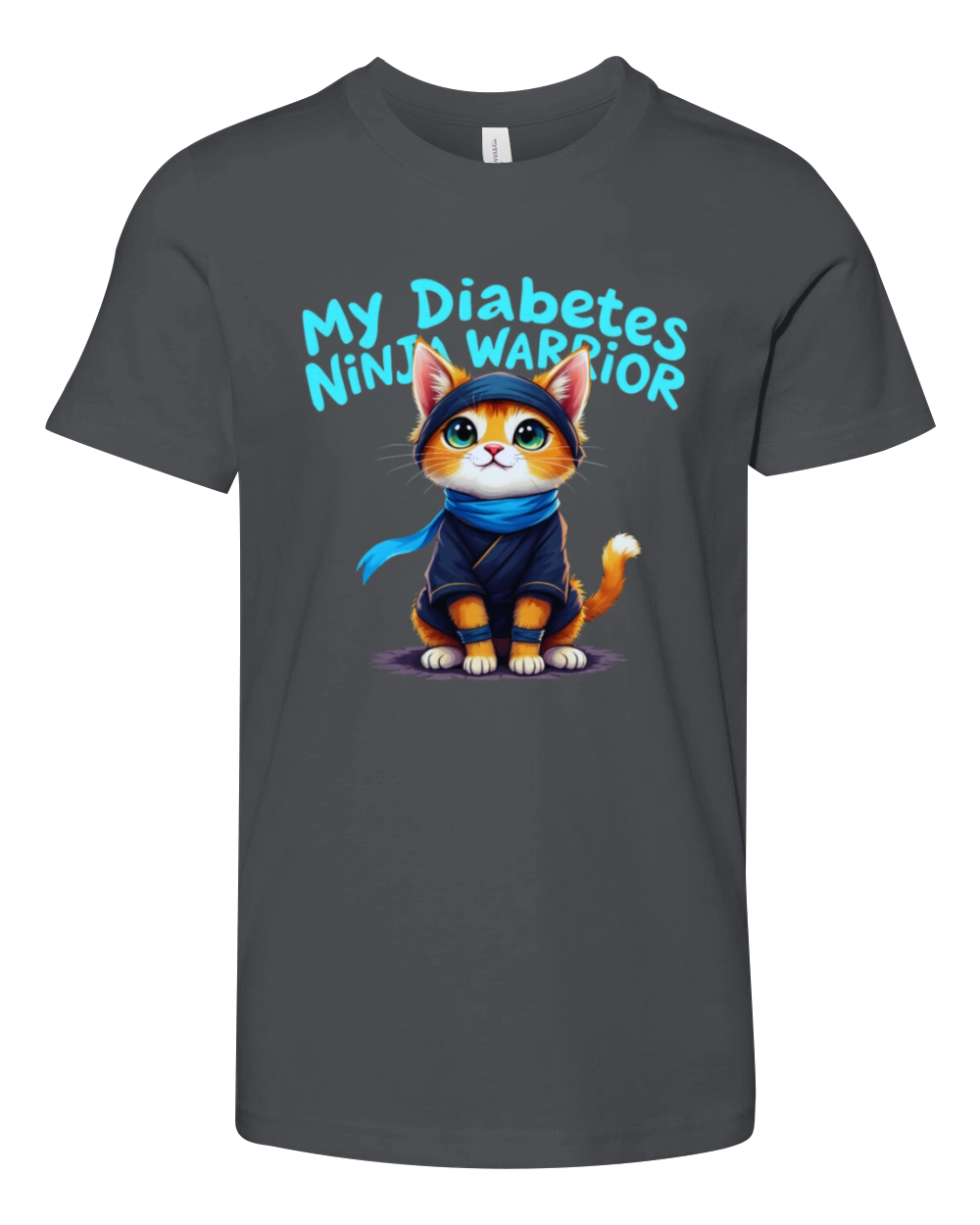 My Diabetes Ninja Warrior Stand Strong Youth Unisex Jersey Tee
