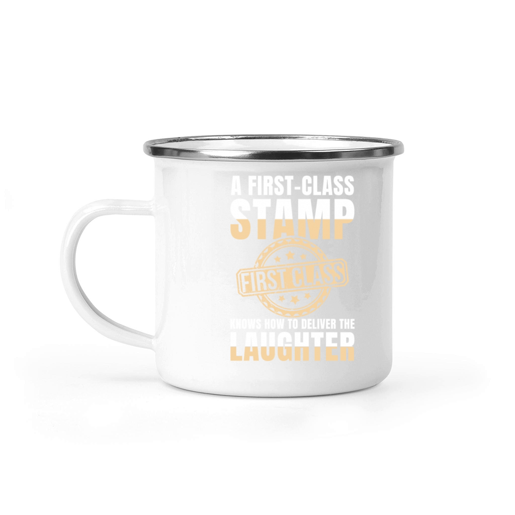 Funny Postal Humor Stamp Collection Camping Mug