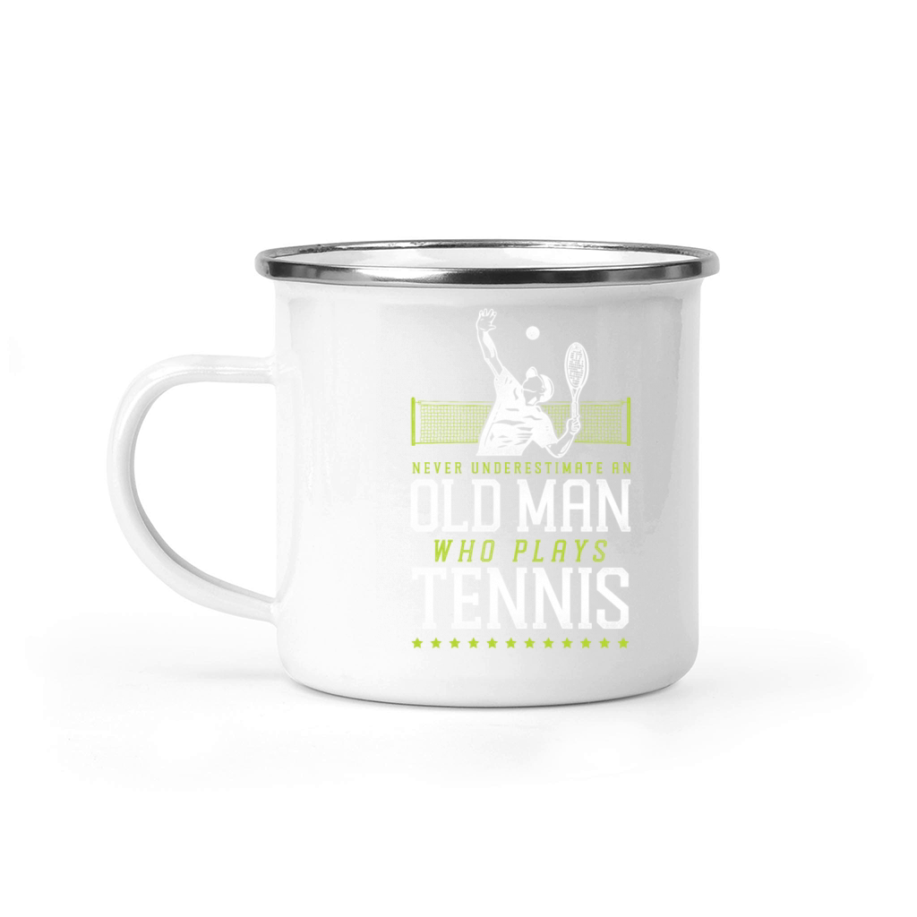 Funny Tennis Player Racket Grandpa Camping Mug