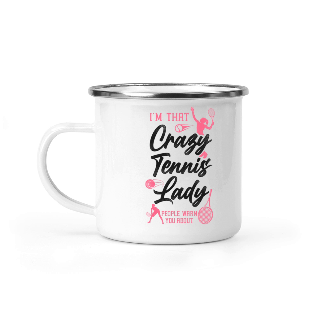 Funny Tennis Player Racket Im Camping Mug