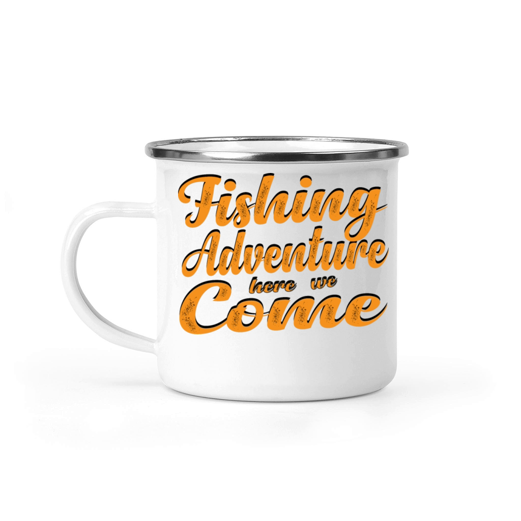 vintage fishing adventure Camping Mug