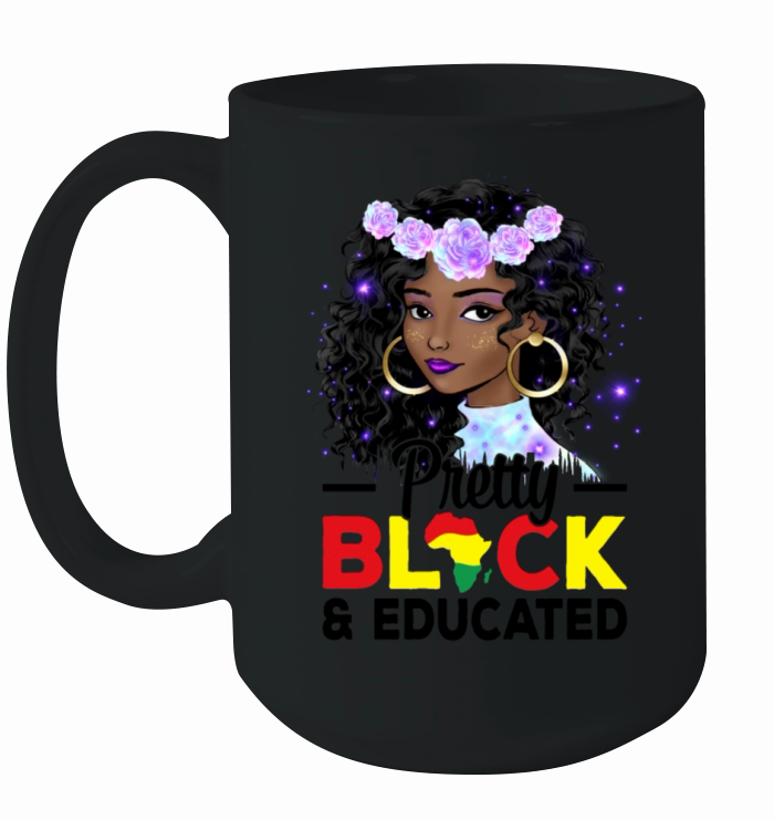 Pretty Black and Educated Black History Month Ceramic Mug