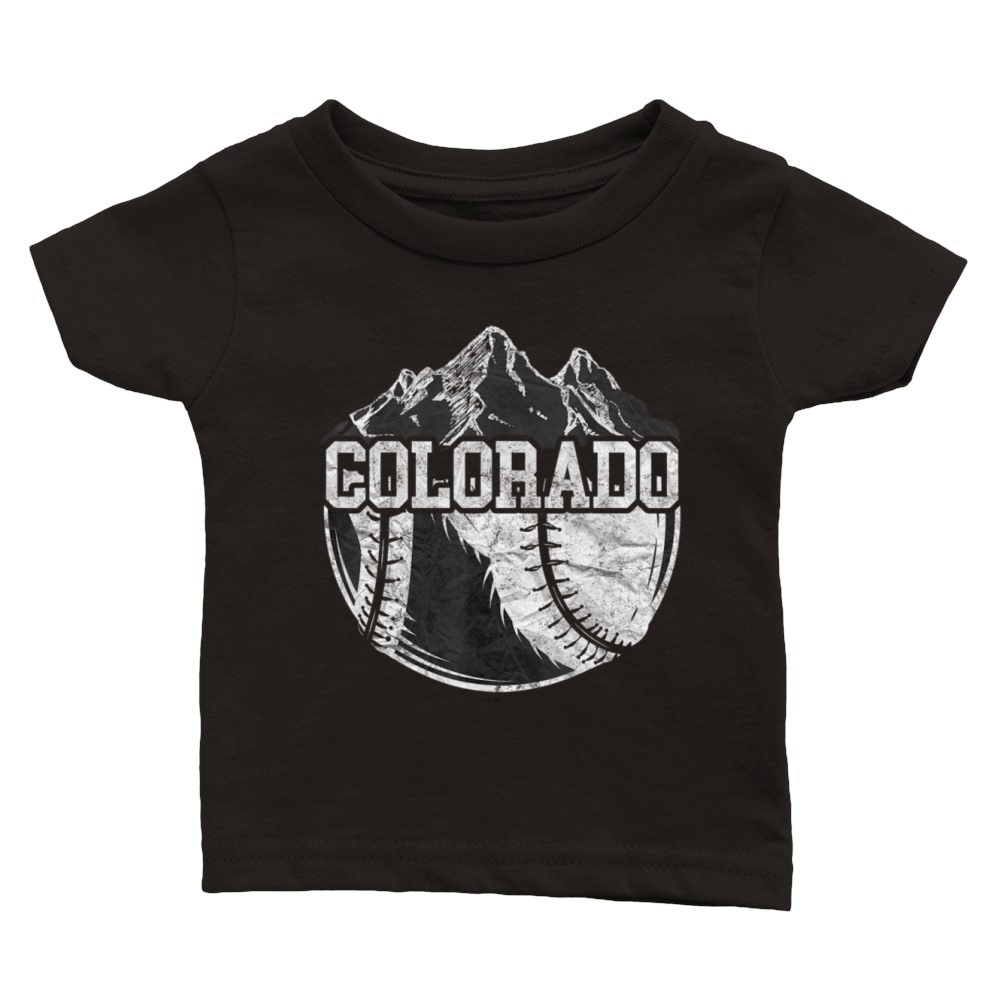 Colorado Baseball Fan Tee Vintage Rocky Mountains Classic Baby Crewneck T-shirt