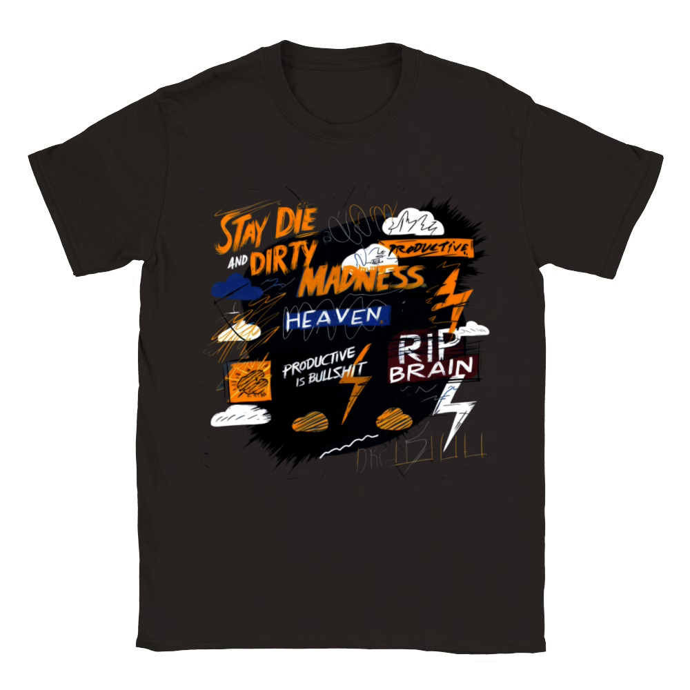 vintage stay die and dirty madness Classic Kids Crewneck T-shirt