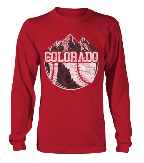 Colorado Baseball Fan Tee Vintage Rocky Mountains Long sleeved Unisex