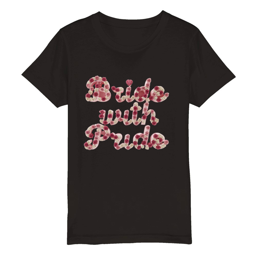 bride with pride fabric designs Organic Kids Crewneck T-shirt