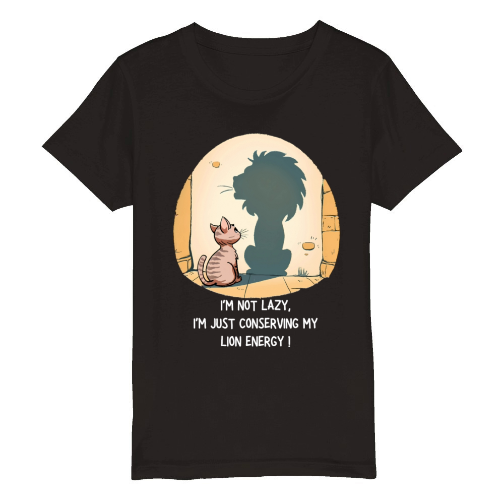 Im not a lazy cat t-shirt Organic Kids Crewneck T-shirt