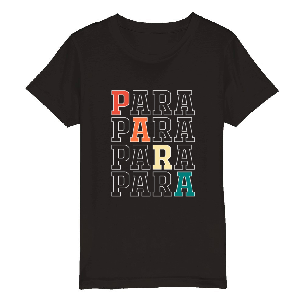 Paraeducator Para Professional Teacher Organic Kids Crewneck T-shirt