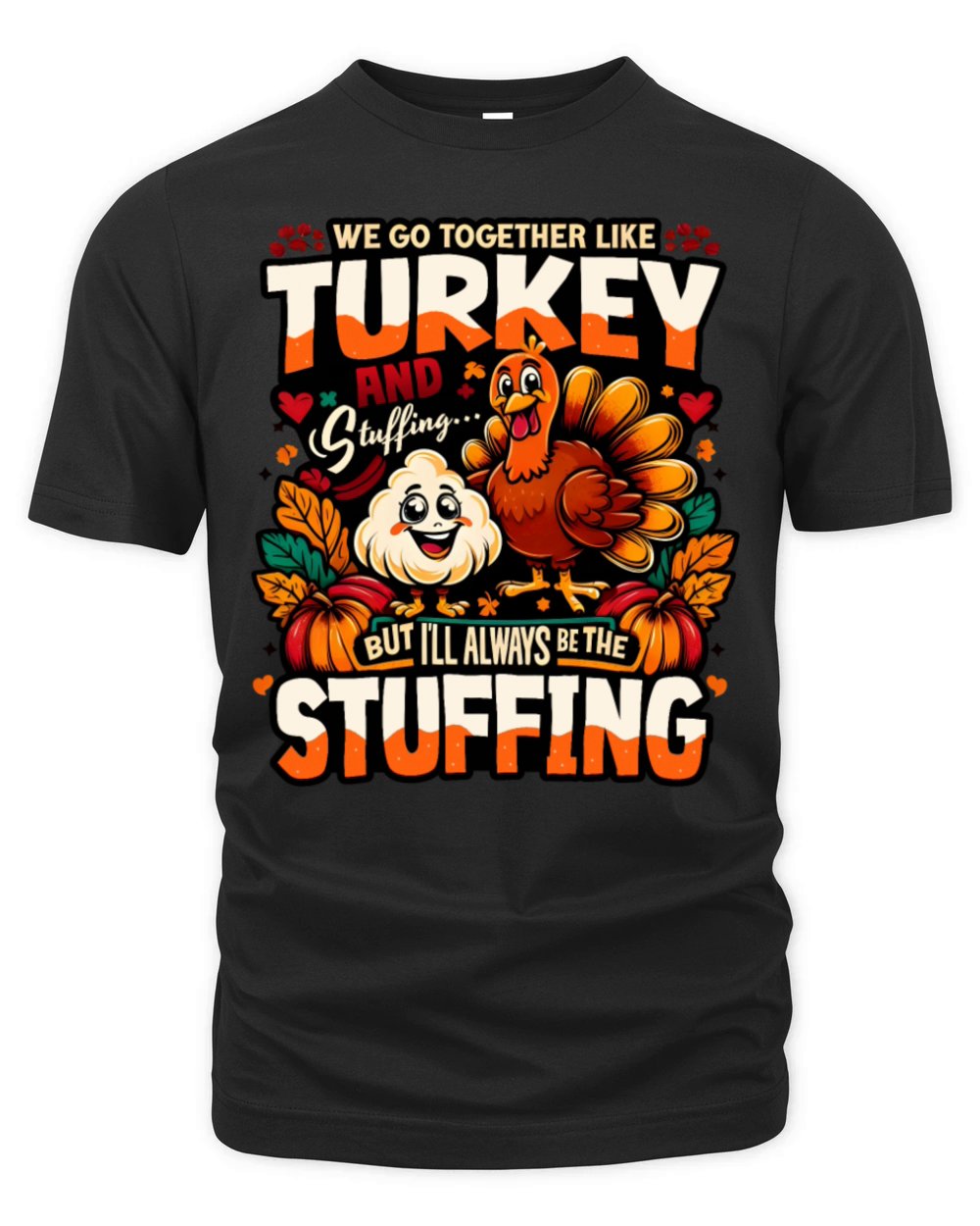 Funny Thanksgiving Couples Design Organic Unisex T-shirt