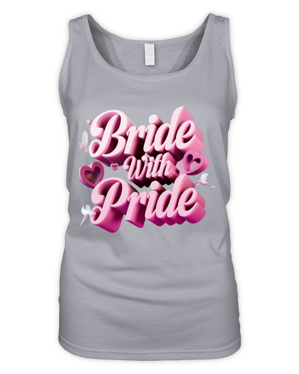 bride with pride fabric design Organic Women's Tank Top
