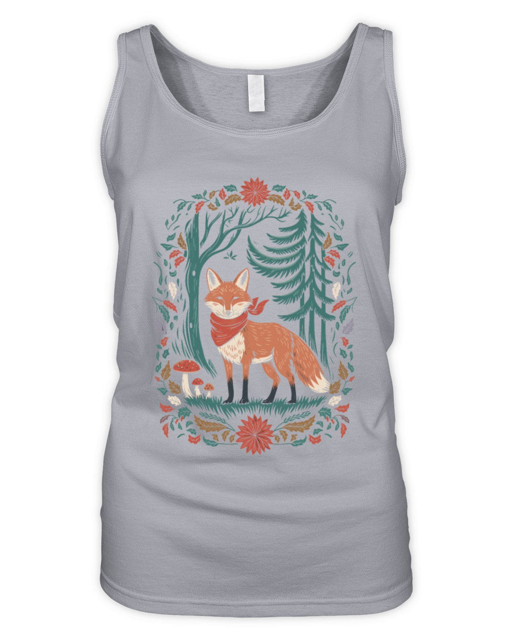 Cottagecore Fox in enchanting Forest Organic Women's Tank Top
