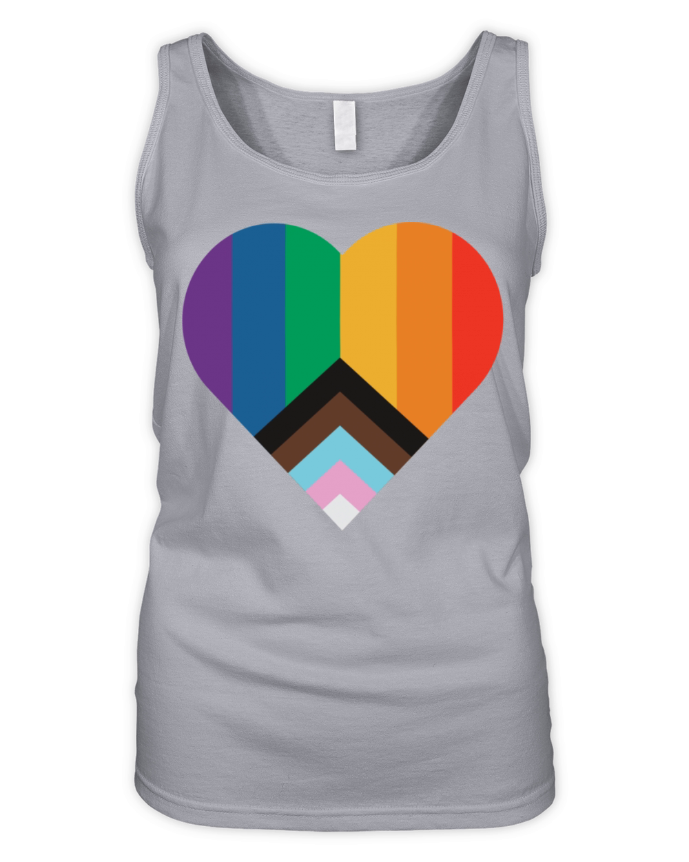 Heart Rainbow Organic Women's Tank Top