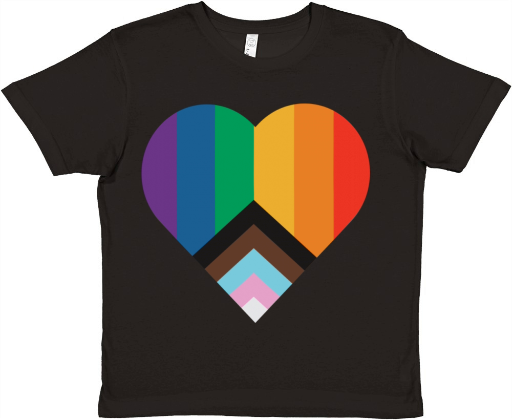 Heart Rainbow Premium Kids Crewneck T-shirt