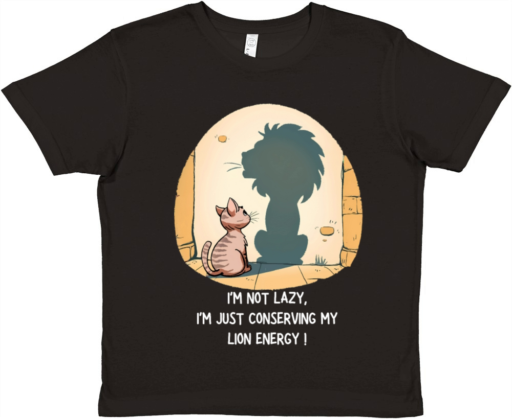Im not a lazy cat t-shirt Premium Kids Crewneck T-shirt