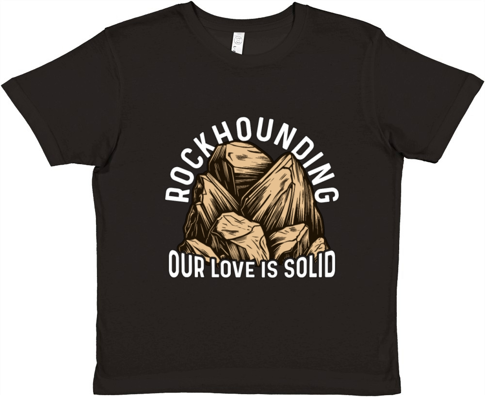 Rockhounding Our Love Is Solid Fossil Collector Premium Kids Crewneck T-shirt