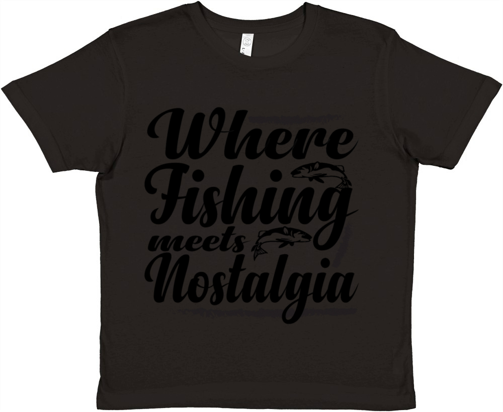 Vintage Fishing Adventure Premium Kids Crewneck T-shirt