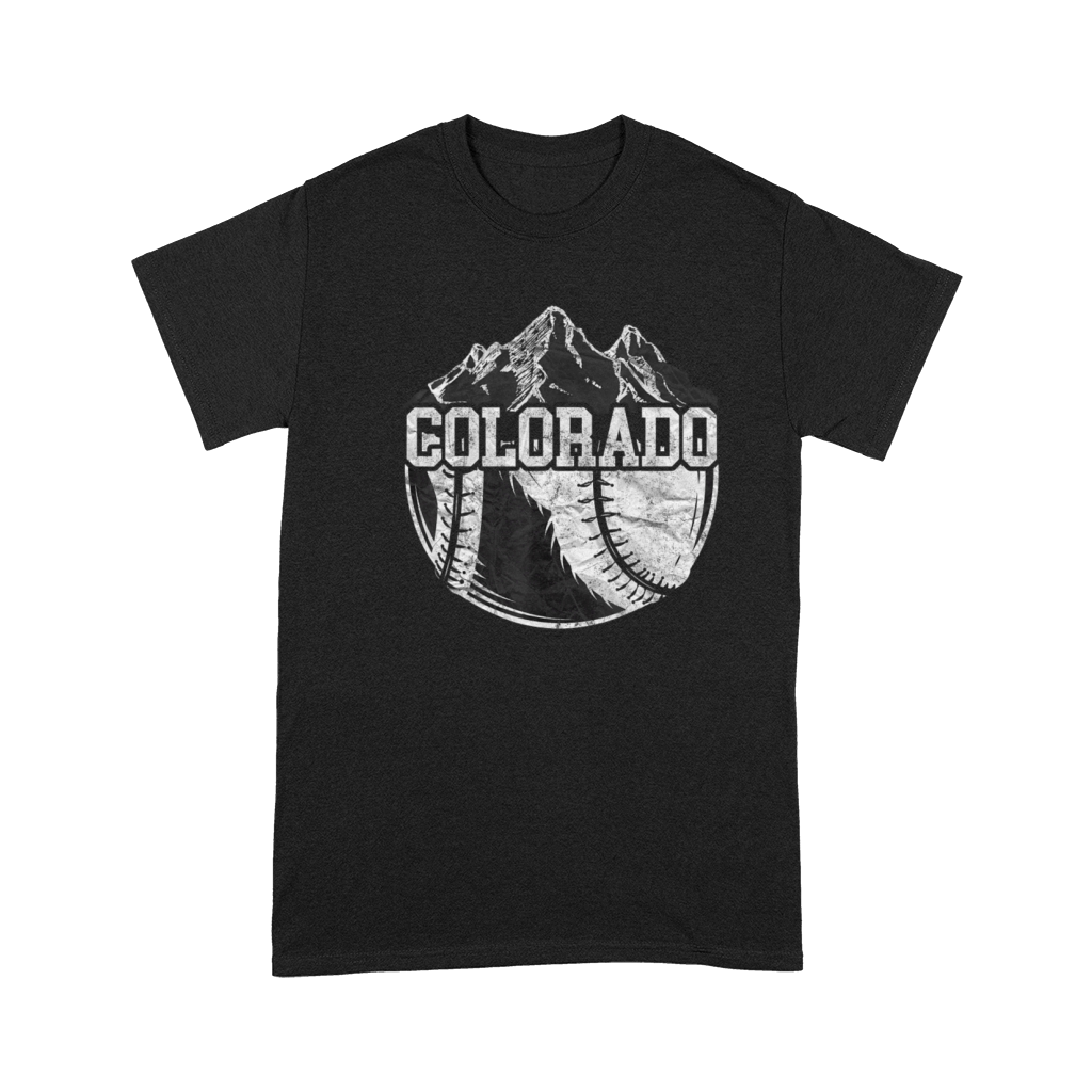 Colorado Baseball Fan Tee Vintage Rocky Mountains Premium T-shirt