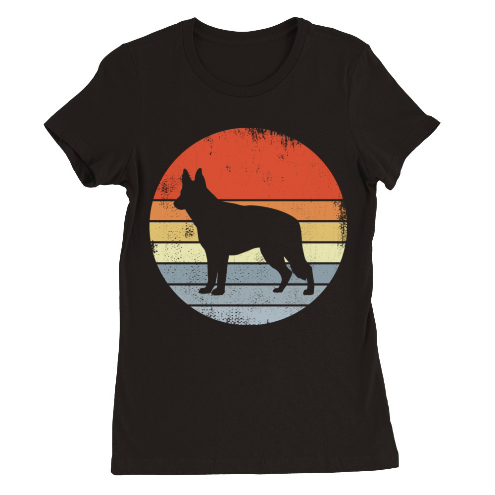 Vintage German Shepherd Premium Womens Crewneck T-shirt
