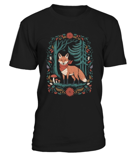 Cottagecore Fox in enchanting Forest T-Shirt Unisex