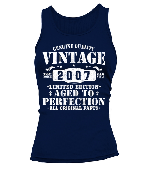 18 Years 2007 Vintage Birthday Gift Tank top Woman