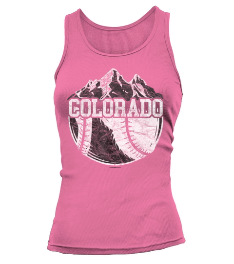Colorado Baseball Fan Tee Vintage Rocky Mountains Tank top Woman