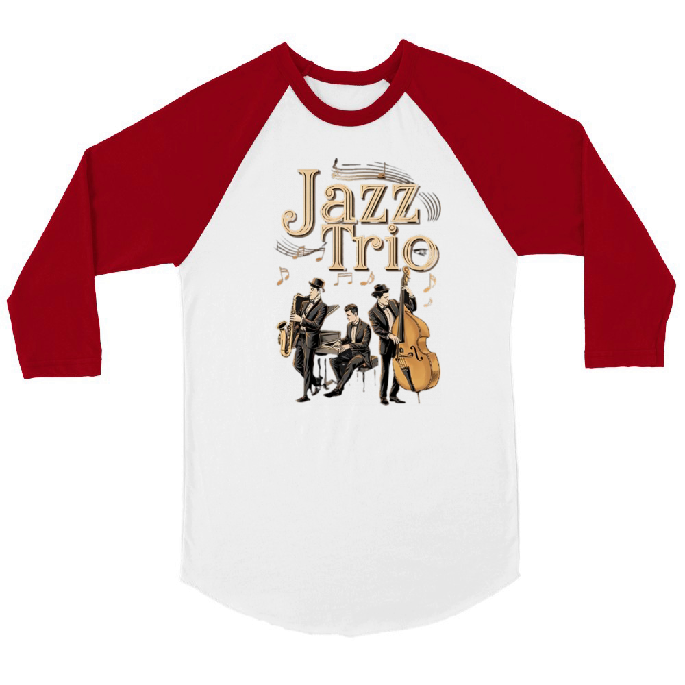 Jazz Trio Unisex ¾ sleeve Raglan T-shirt