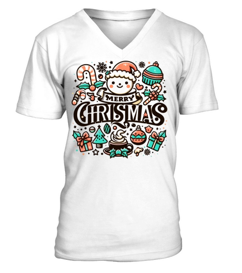 Two Cheers for Christmas V-Neck T-shirt