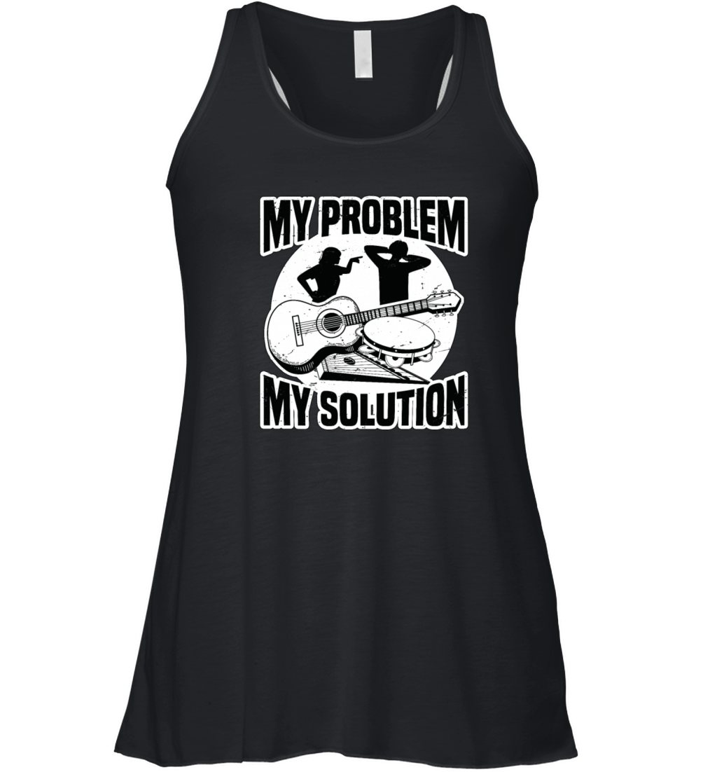 Folk Music Enthusiast My Problem My Pictogram Dad Women's Flowy Tank Top