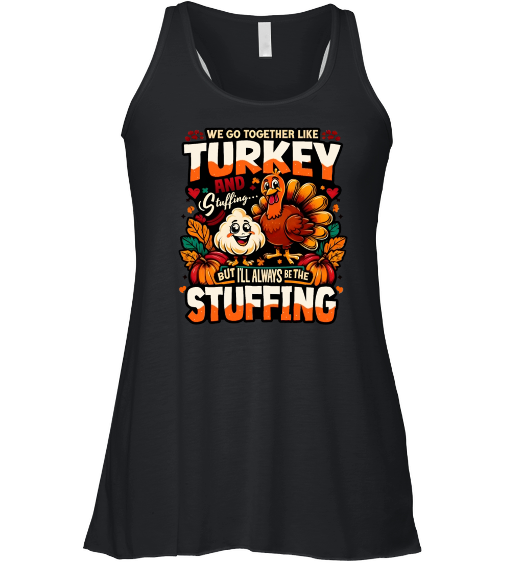 Funny Thanksgiving Couples Design Women's Flowy Tank Top