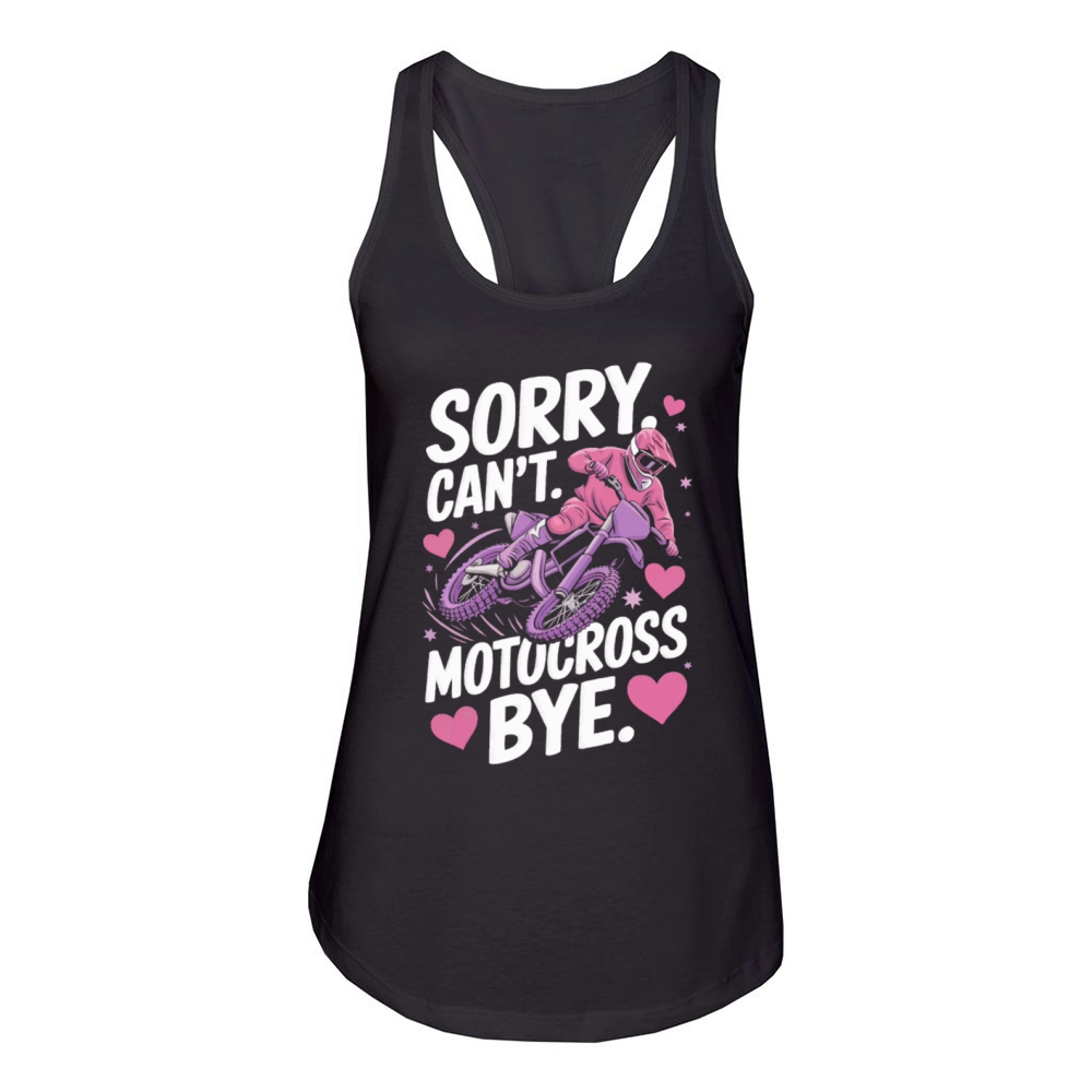 Motocross women girls Women's Racerback Tank