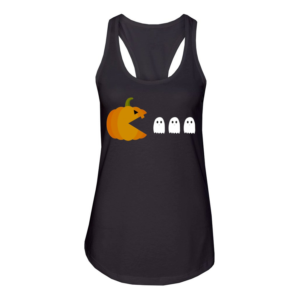 Pac-Man Pumpkin Women's Racerback Tank