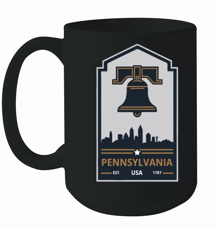 Vintage Pennsylvania Emblem with Liberty Bell Ceramic Mug