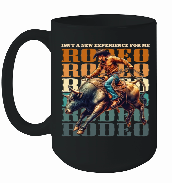 Vintage style Western Bull Rider Ceramic Mug