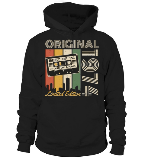 1974 Jahrgang geboren Vintage Retro Geburtstag Hoodie Unisex