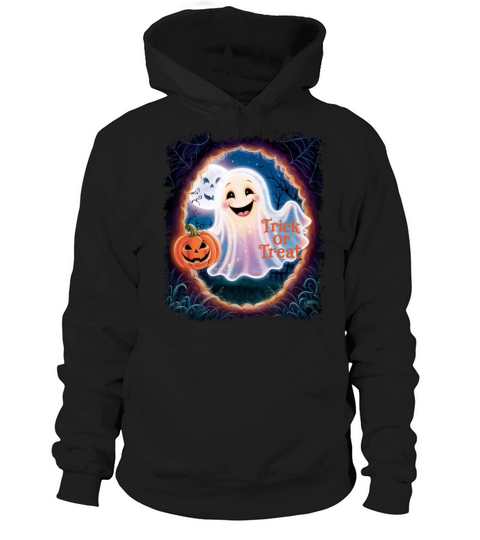 Trick or Treat halloween ghost funny Hoodie Unisex
