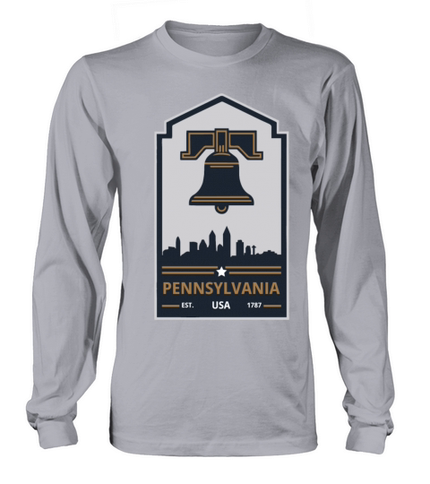 Vintage Pennsylvania Emblem with Liberty Bell Long sleeved Unisex