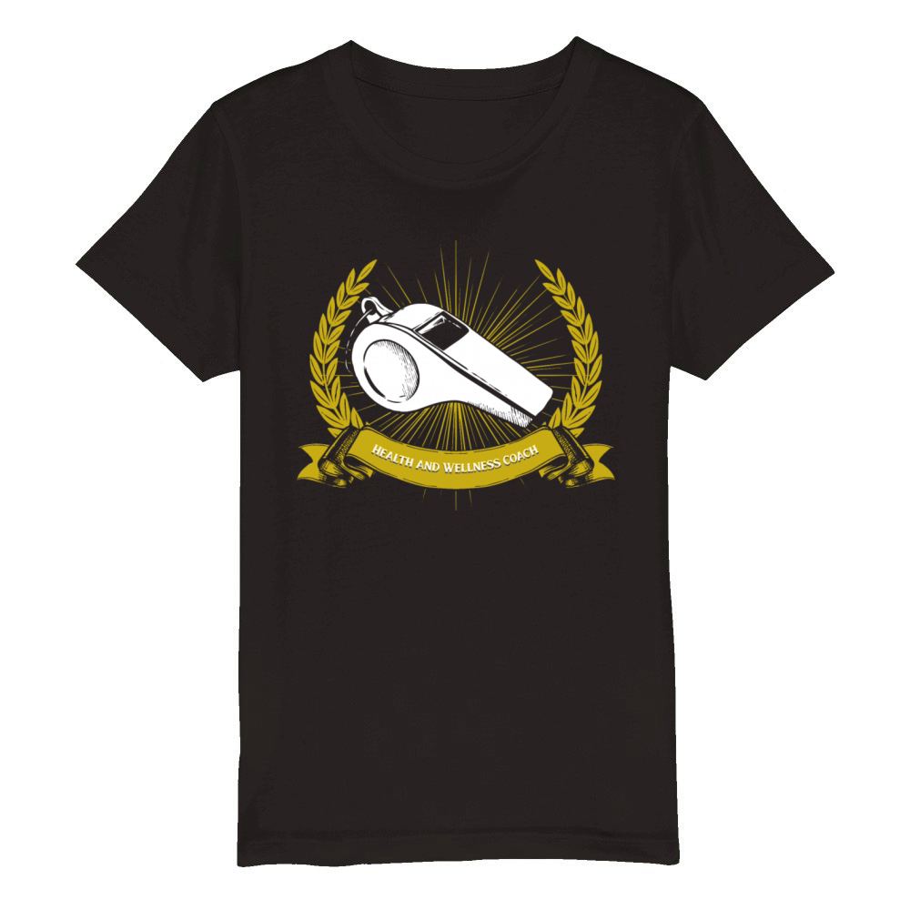 Health and Wellness Coach Fitness Coach Funny Heal Organic Kids Crewneck T-shirt