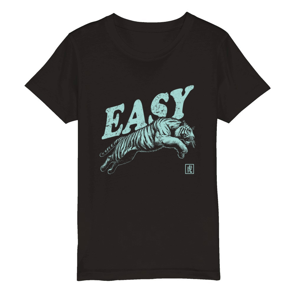 Vintage Tiger Throwback Design For Men Women Kids Organic Kids Crewneck T-shirt