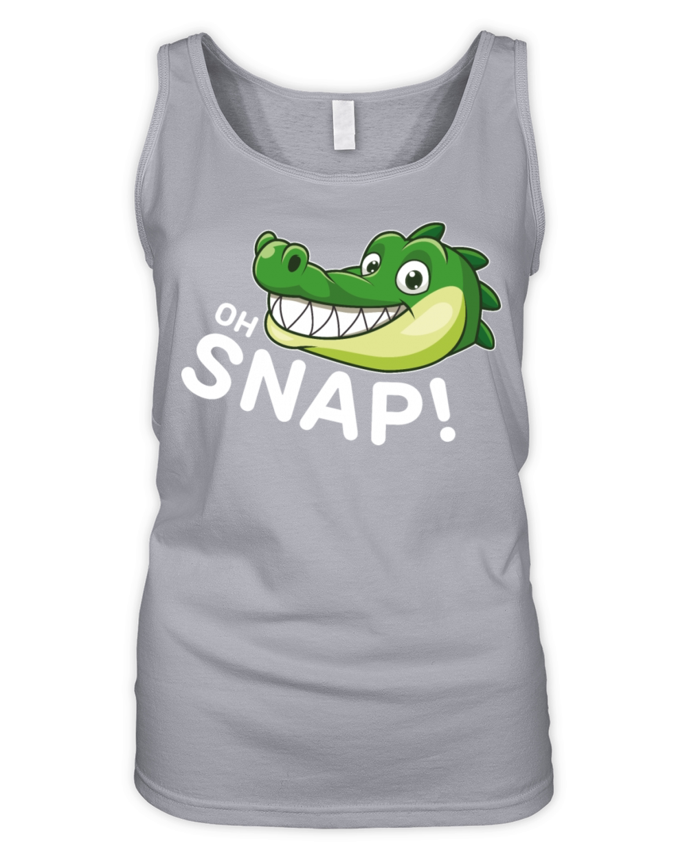 Cute Cartoon Alligator Snappy Oh Snap Funny Saying Organic Women's Tank Top