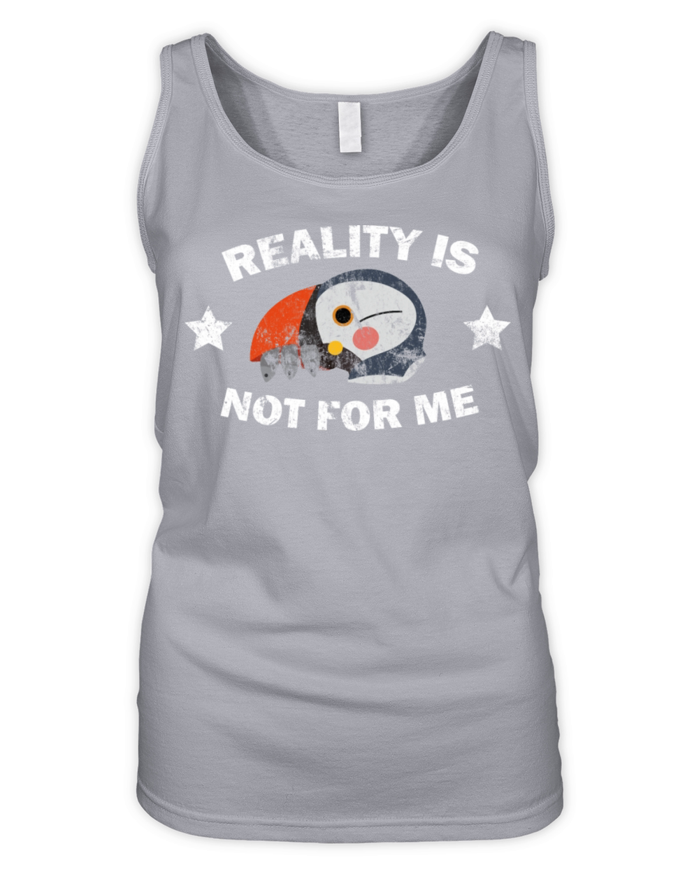 Reality is Not For Me Puffin Bird Organic Women's Tank Top