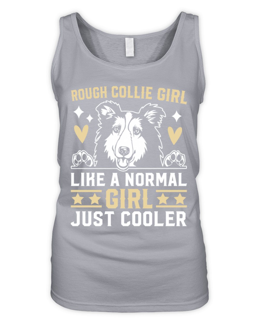 Rough Collie Girl like a normal Girl just cooler Organic Women's Tank Top