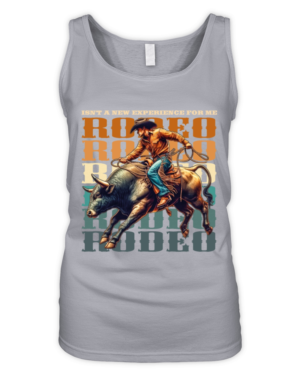 Vintage style Western Bull Rider Organic Women's Tank Top