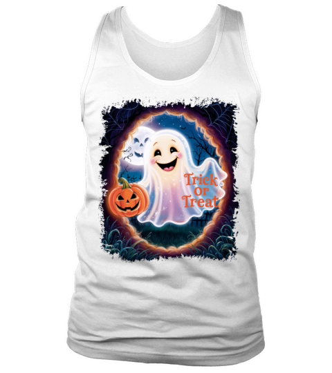 Trick or Treat halloween ghost funny Tank Top Unisex